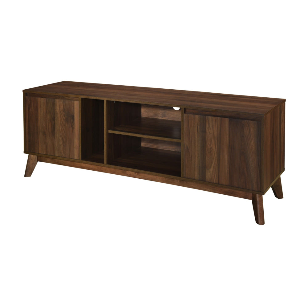 Audrew Lowline TV Stand Entertainment Unit 150cm W/ 2-Doors Walnut Fast shipping On sale