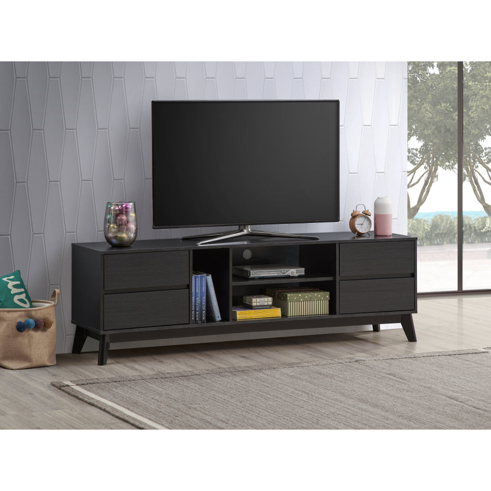 Audrew Lowline TV Stand Entertainment Unit 180cm W/ 4-Doors Walnut Fast shipping On sale