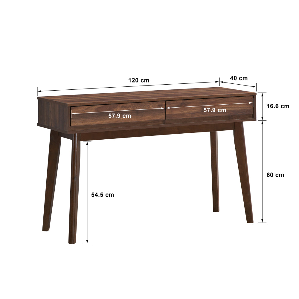 Audrey Wooden Hallway Console Hall Table W/ 2-Drawers Walnut Fast shipping On sale