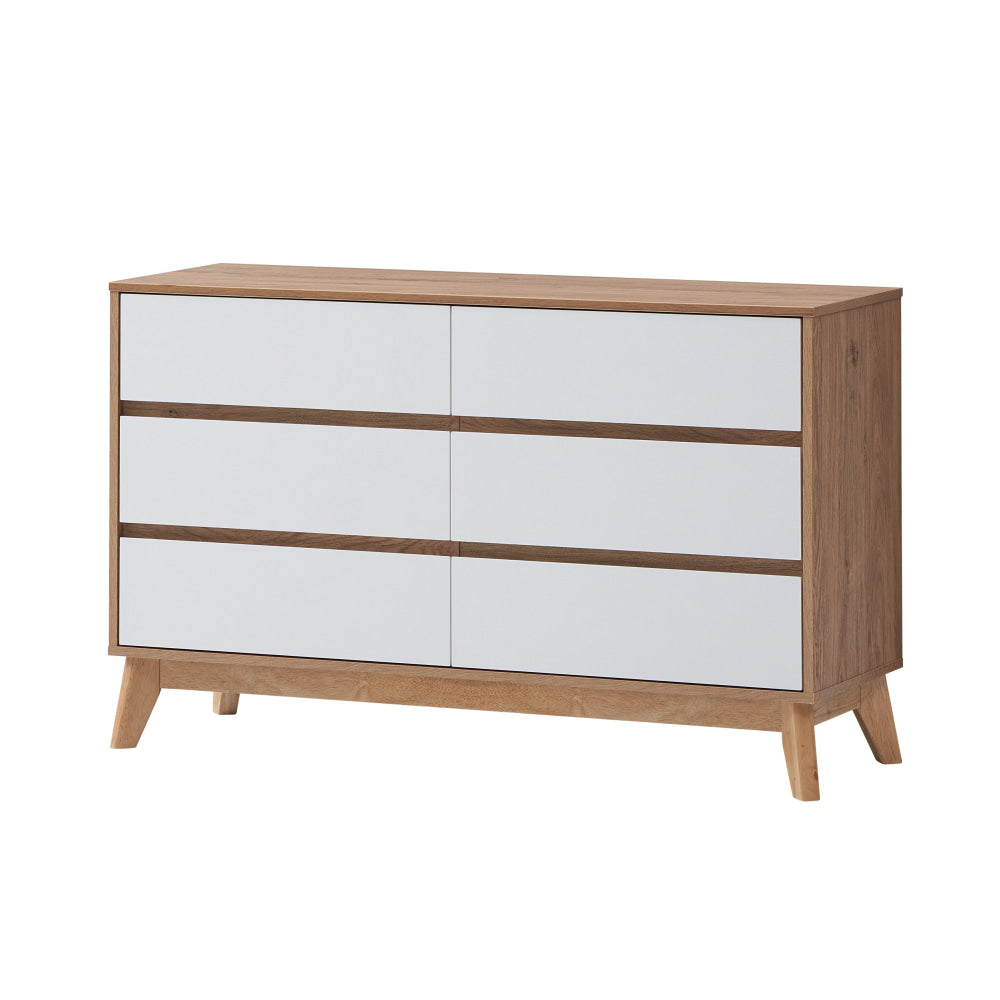 Audrey Wooden Chest Of 2x3-Drawers Dresser Storage Cabinet Oak/White Drawers Fast shipping On sale