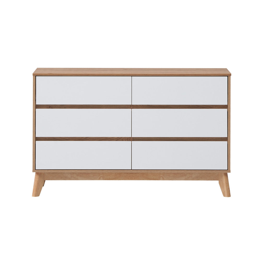 Audrey Wooden Chest Of 2x3-Drawers Dresser Storage Cabinet Oak/White Drawers Fast shipping On sale