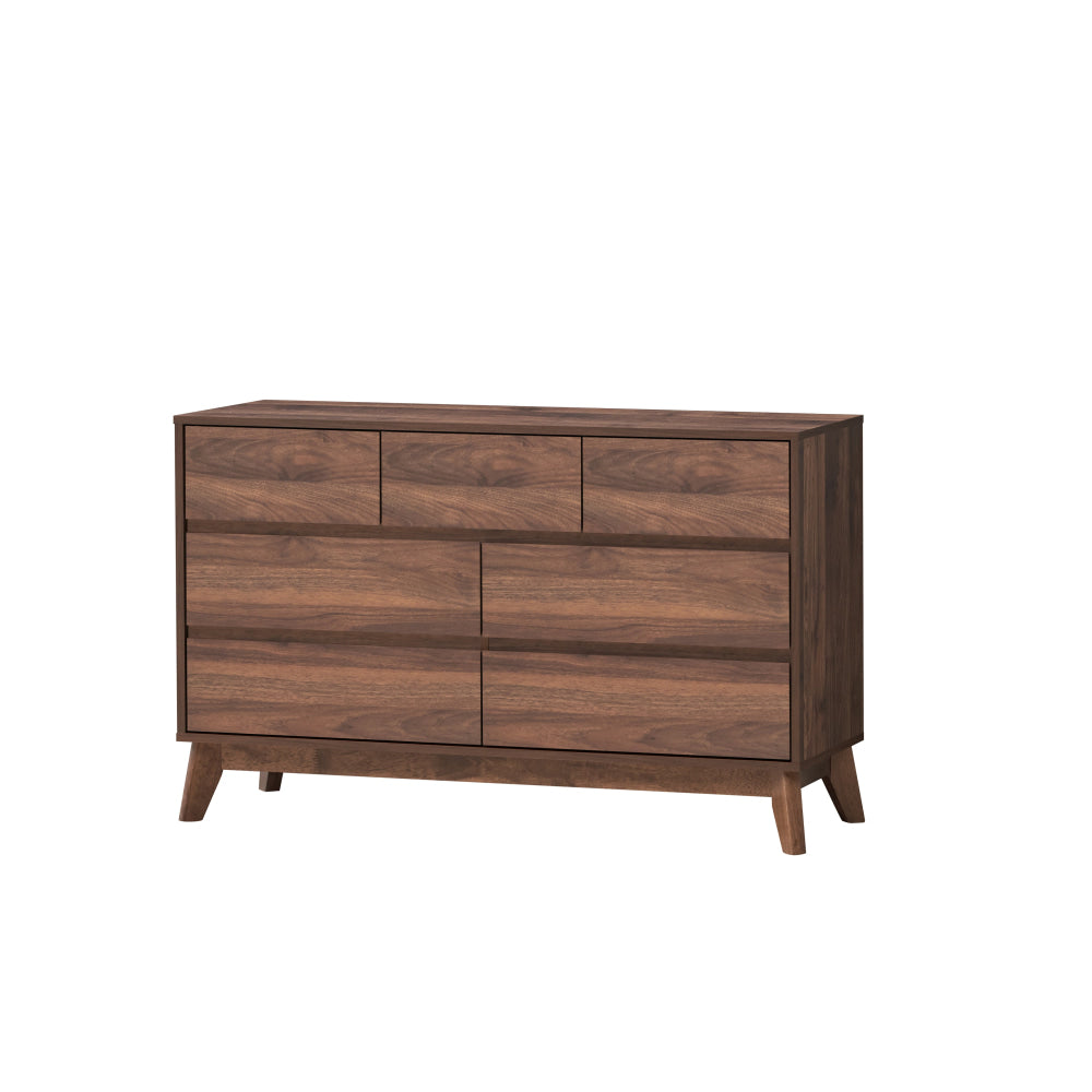 Audrey Wooden Chest Of 7-Drawers Dresser Storage Cabinet Walnut Drawers Fast shipping On sale