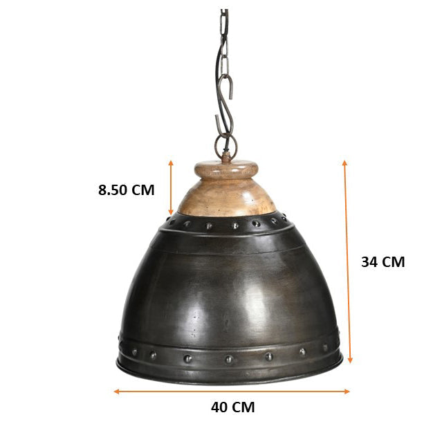 Austin Wood And Iron Rustic Lamp Shade Pendant Fast shipping On sale