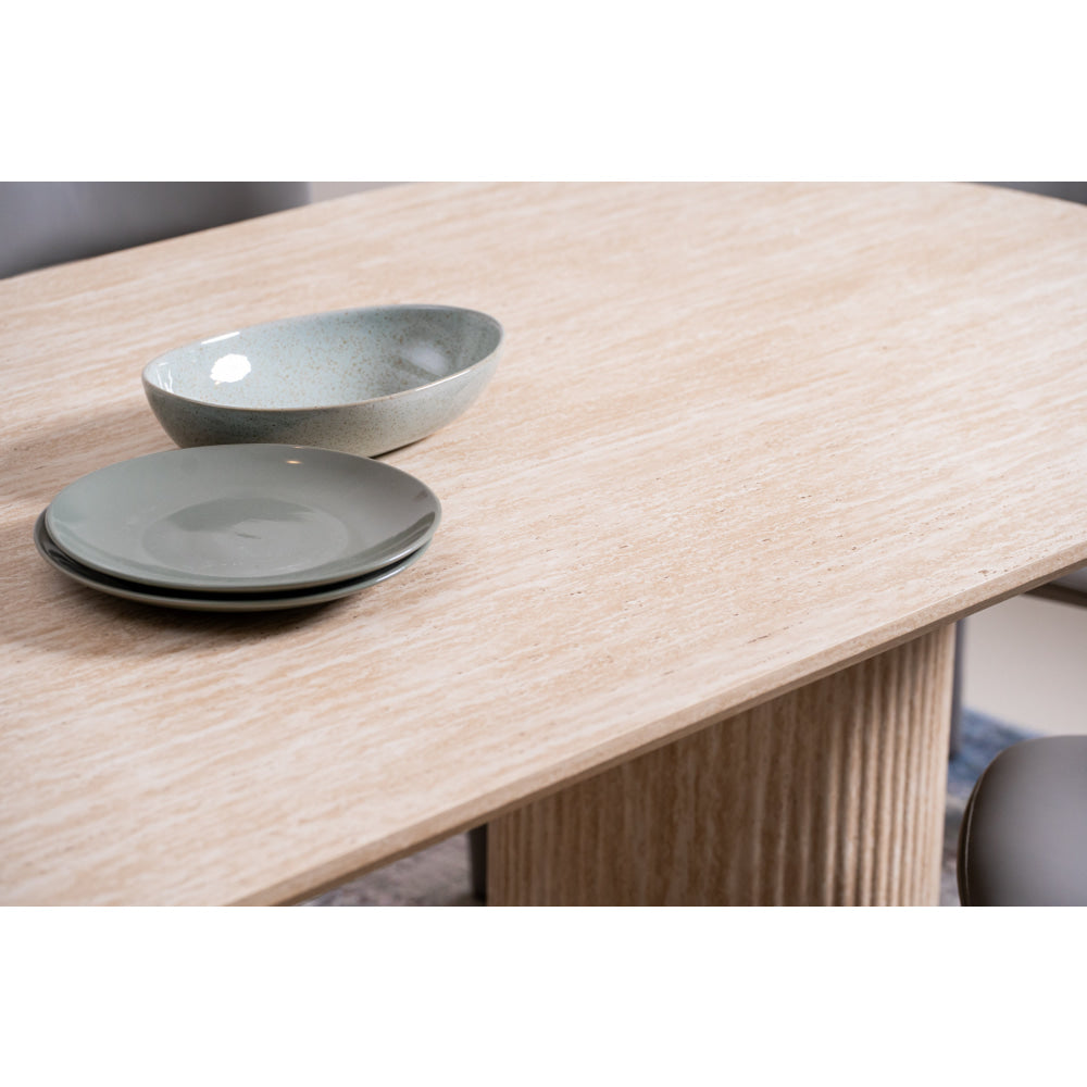 Azalea Modern Luxurious Wooden Kitchen Dining Table 200cm Limestome Fast shipping On sale