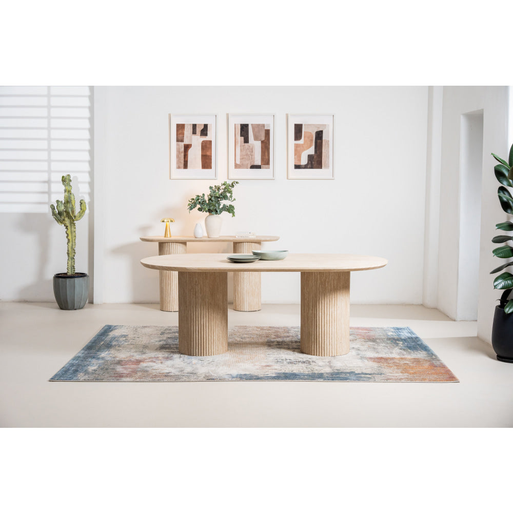 Azalea Modern Luxurious Wooden Kitchen Dining Table 200cm Limestome Fast shipping On sale