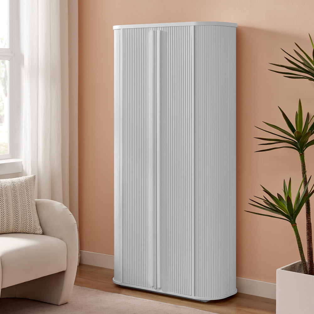 Azaria Multi-Purpose 2-Door Tall Cupboard Storage Cabinet 5-Tier White Fast shipping On sale