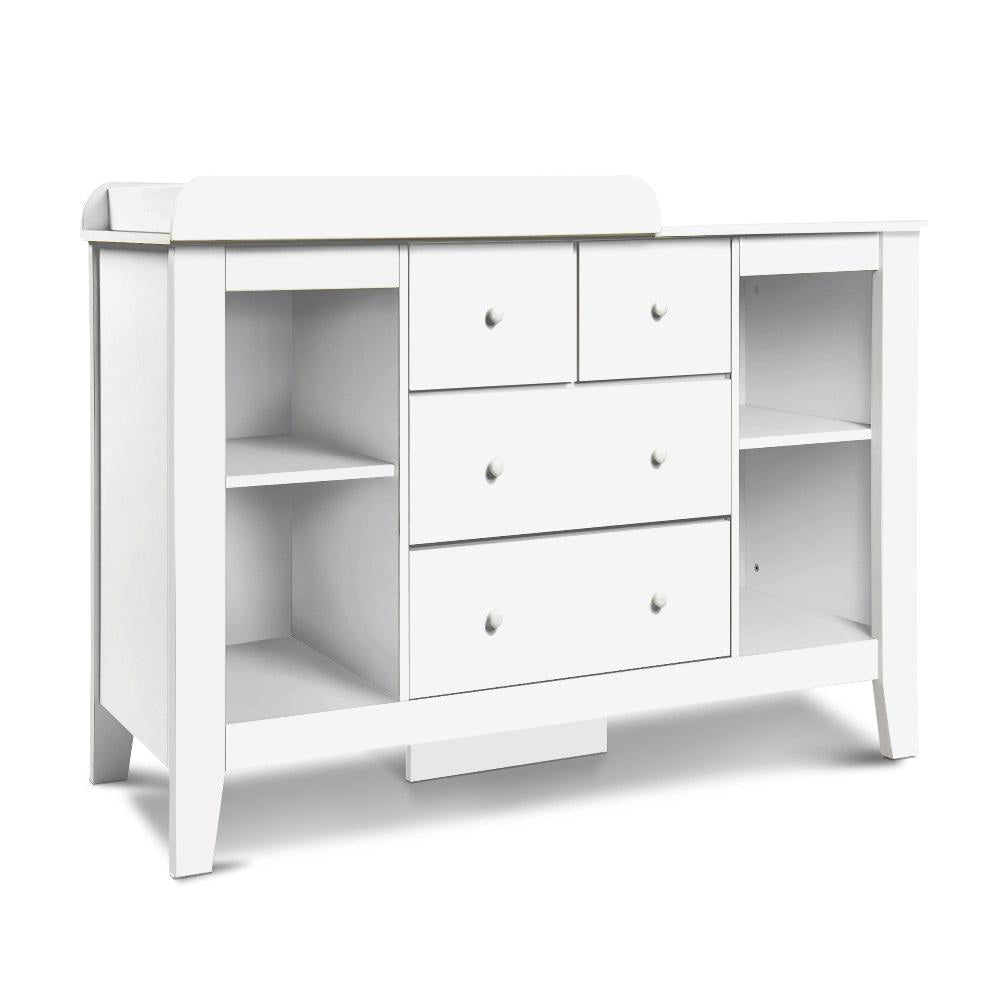 Baby Change Table Tall boy Drawers Dresser Chest Storage Cabinet White Kids Furniture Fast shipping On sale
