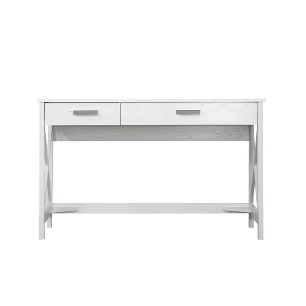 Bacay Wooden Home Office Computer Working Desk 120cm Distressed White Fast shipping On sale