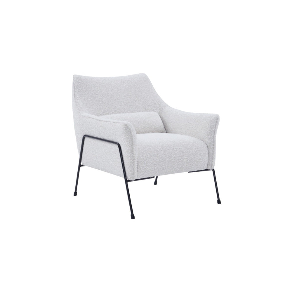 Bailey Armchair Boucle White Lounge Chair Fast shipping On sale