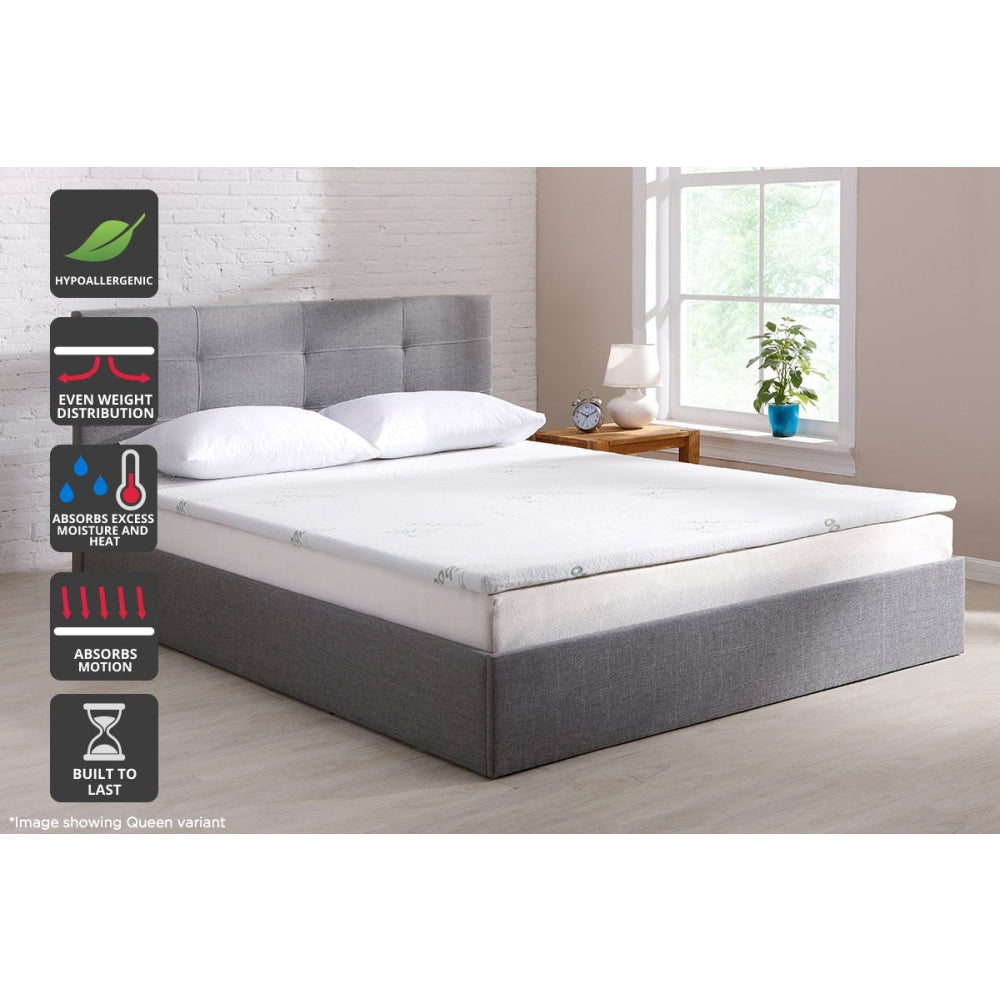 Bamboo Memory Foam Mattress Topper Double Fast shipping On sale