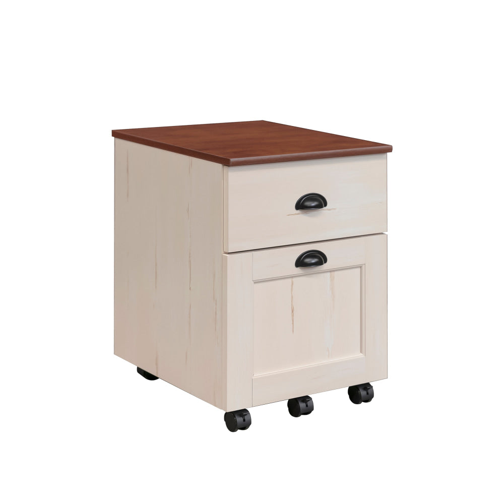 Basil Wooden 2-Drawer Mobile Pedestal Filling Cabinet Antique White Filing Fast shipping On sale