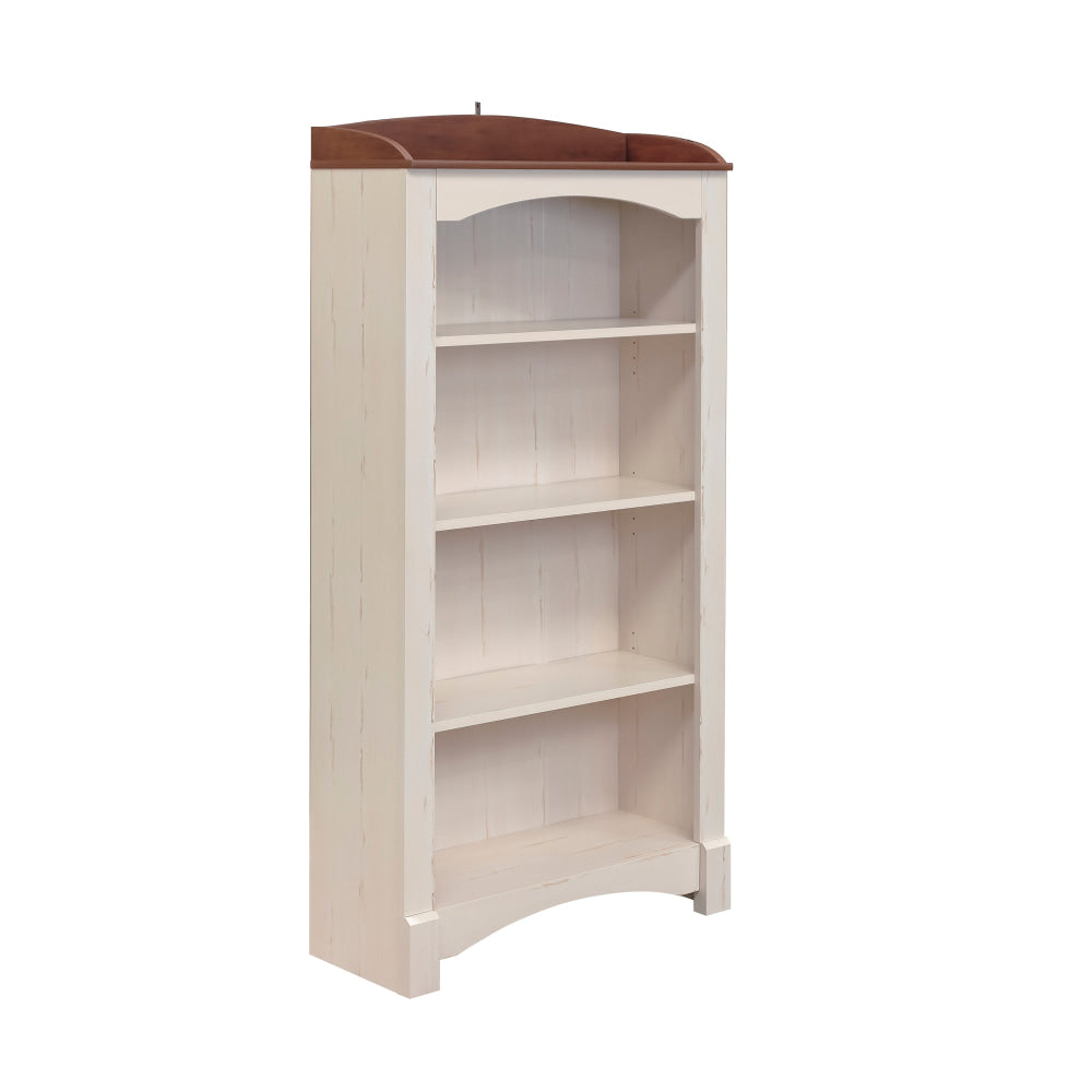 Basil Wooden 5-Tier Display Shelf Bookcase Storage Cabinet Antique White Fast shipping On sale