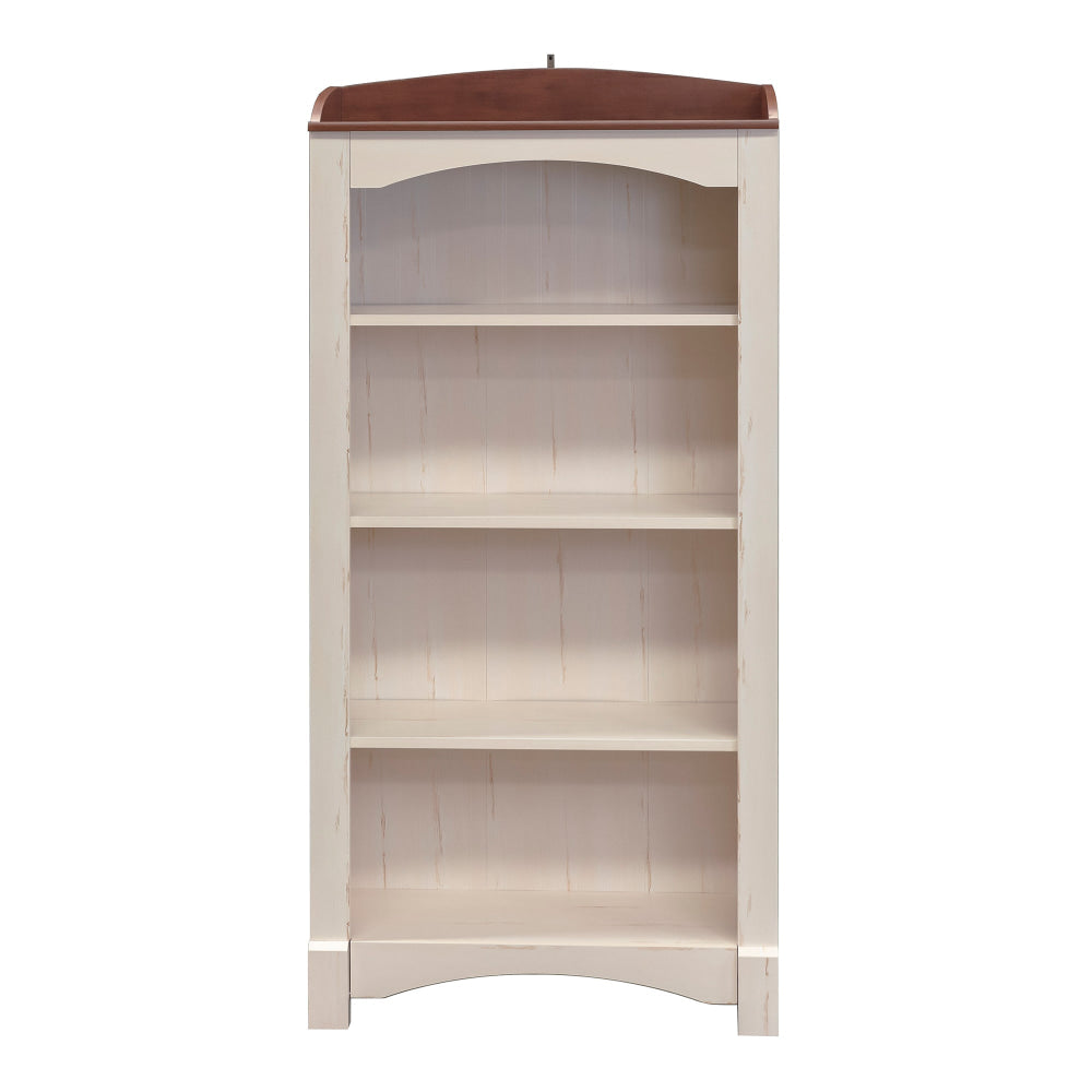 Basil Wooden 5-Tier Display Shelf Bookcase Storage Cabinet Antique White Fast shipping On sale
