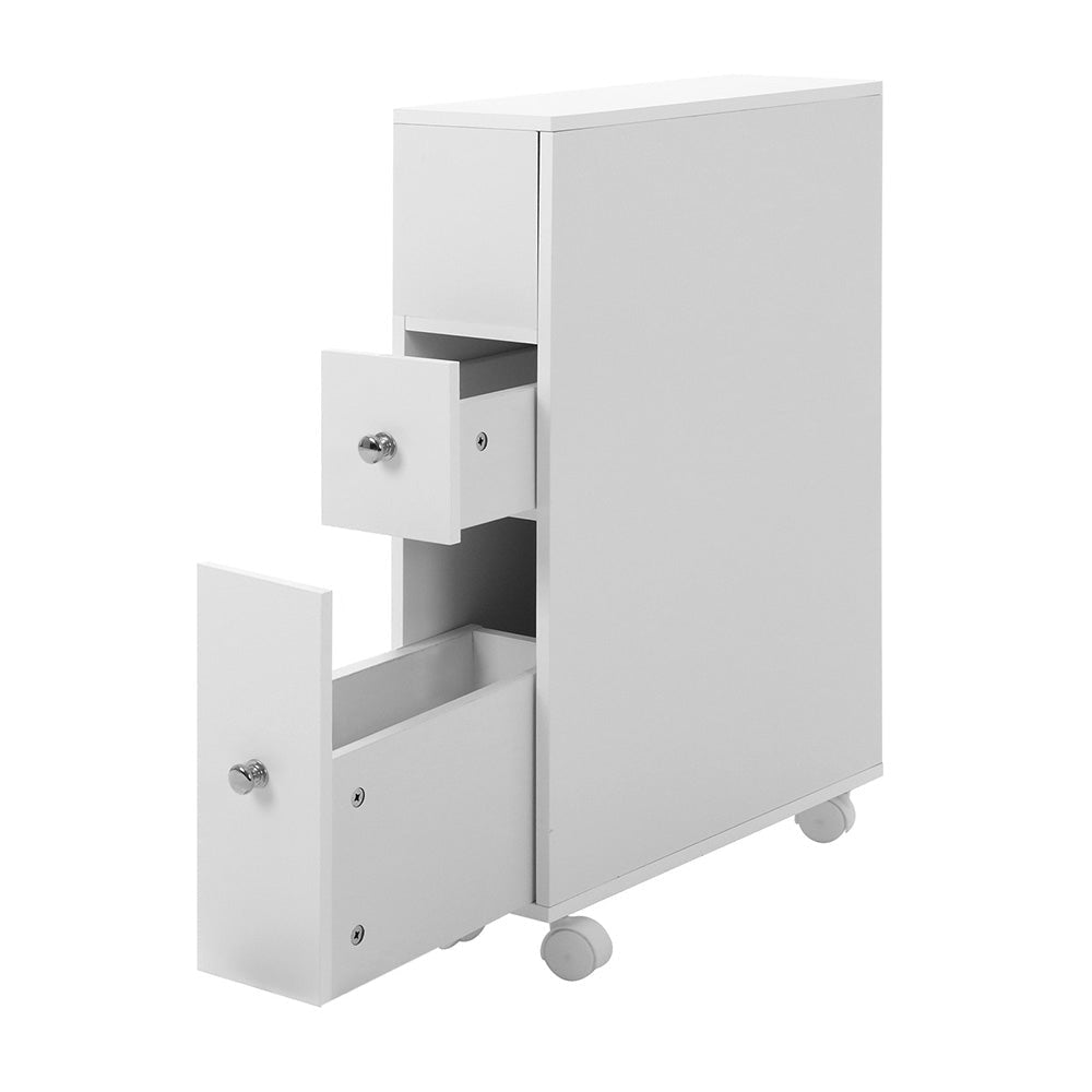 Bathroom Storage Toilet Cabinet Caddy Holder Drawer Basket With Wheels Fast shipping On sale