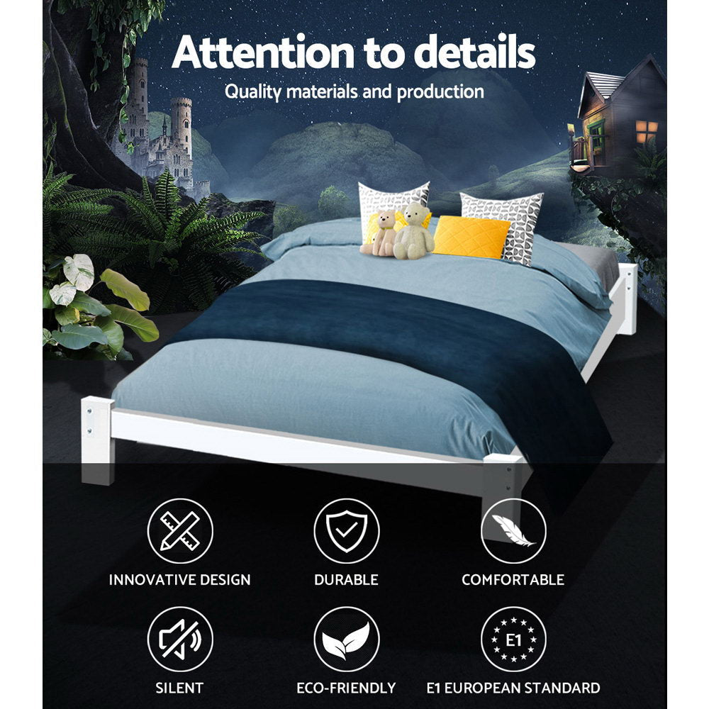 Bed Frame Double Size Wooden Base JADE Timber Foundation Mattress Fast shipping On sale