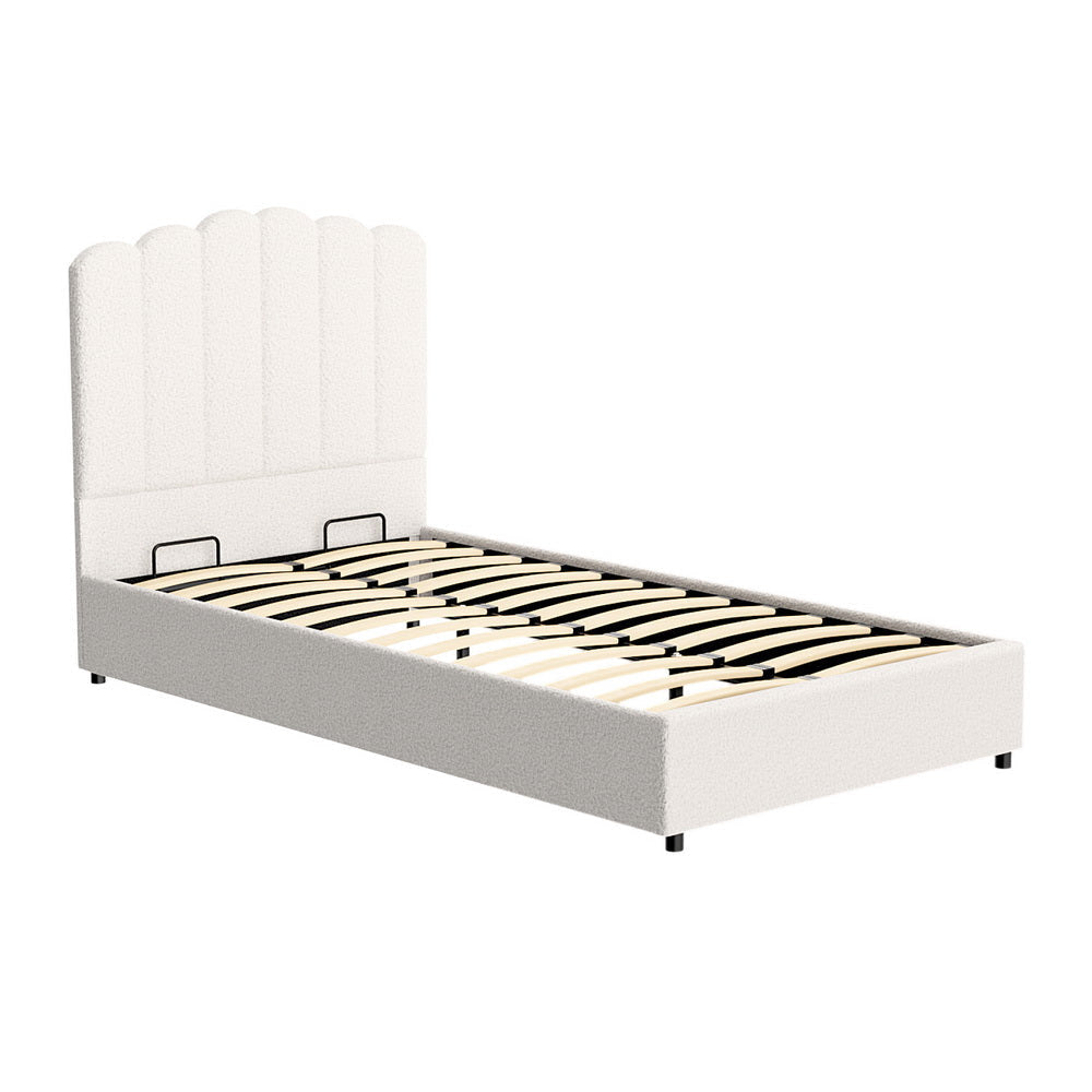 Bed Frame King Single Size Boucle FION Fast shipping On sale