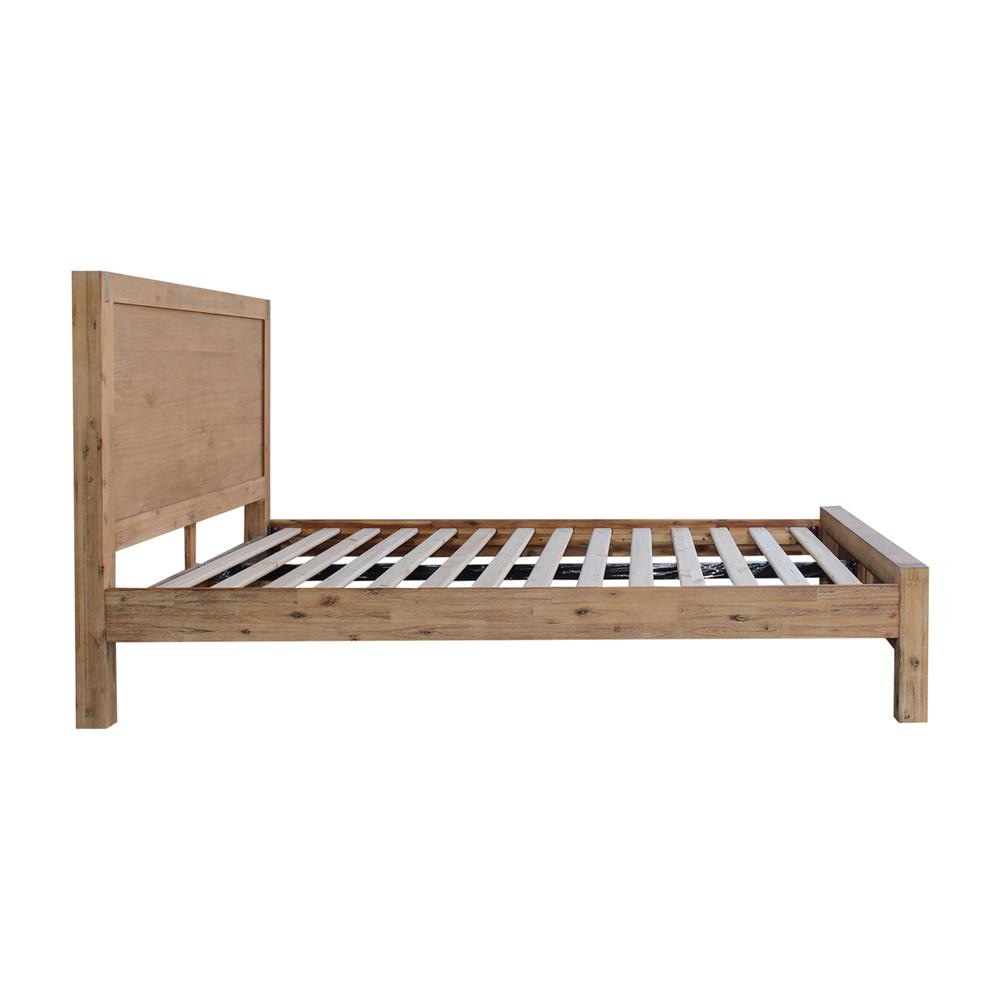 Bed Frame King Single Size in Solid Wood Veneered Acacia Bedroom Timber Slat Oak Fast shipping On sale