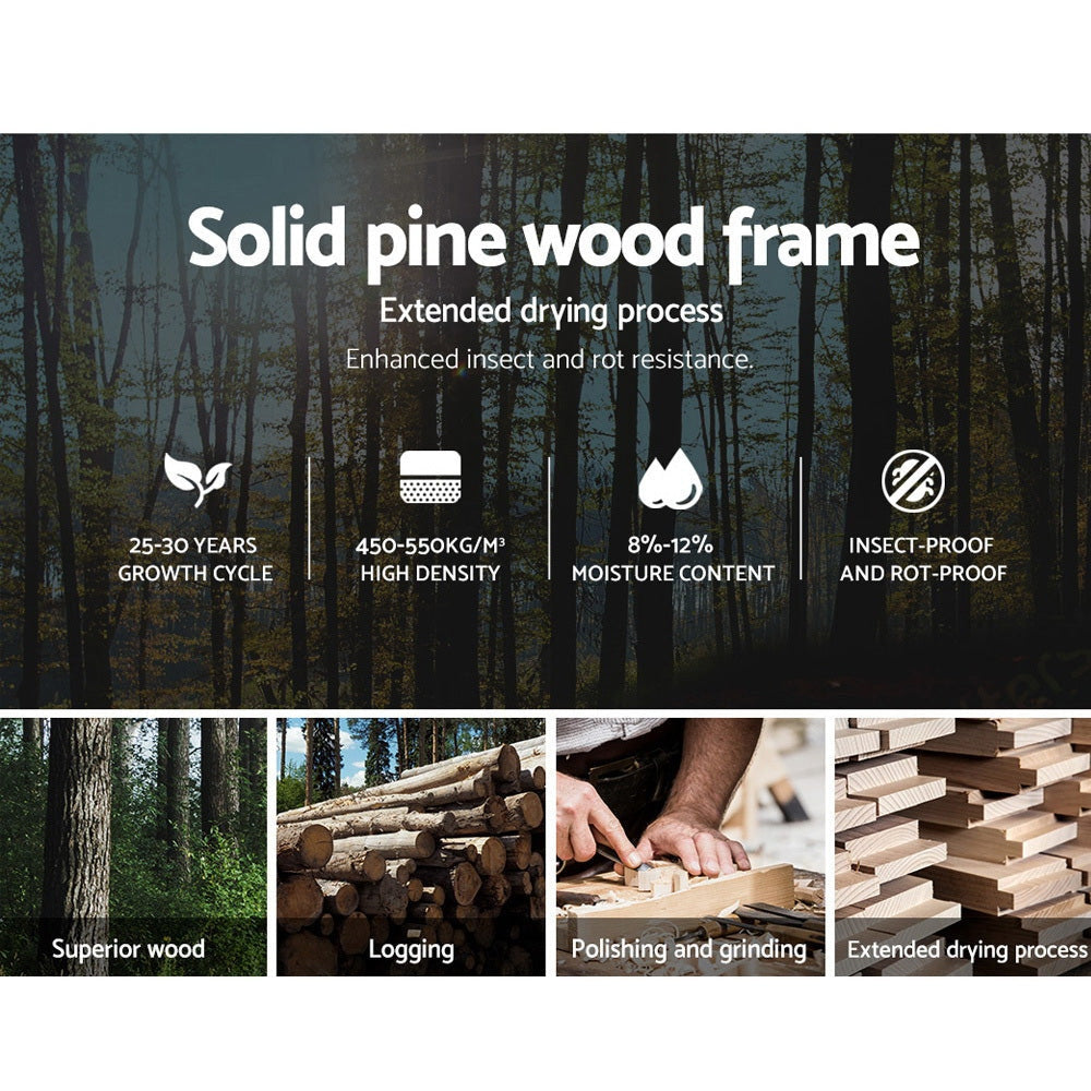 Bed Frame King Single Size Wooden Mattress Base Timber Platform JADE Fast shipping On sale