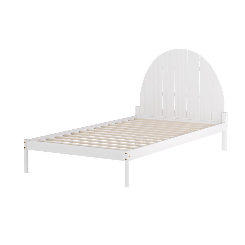 Bed Frame King Single Size Wooden White DALY Fast shipping On sale