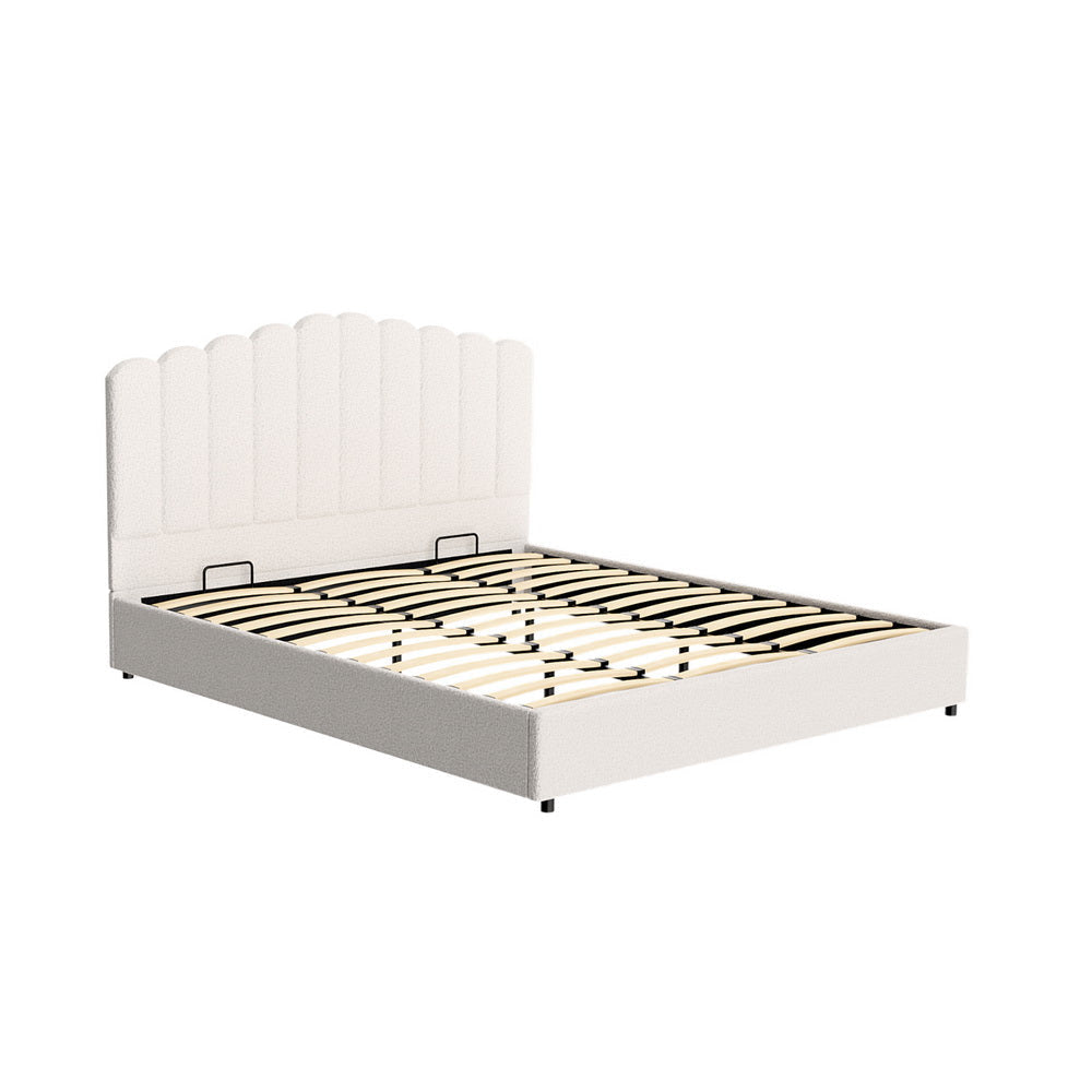 Bed Frame King Size Boucle FION Fast shipping On sale