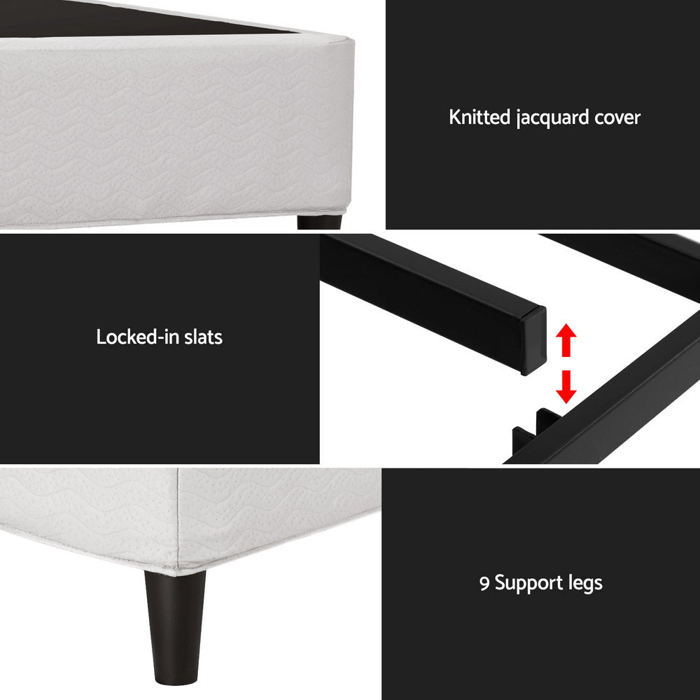 Bed Frame King Size Metal Grey MASON Fast shipping On sale