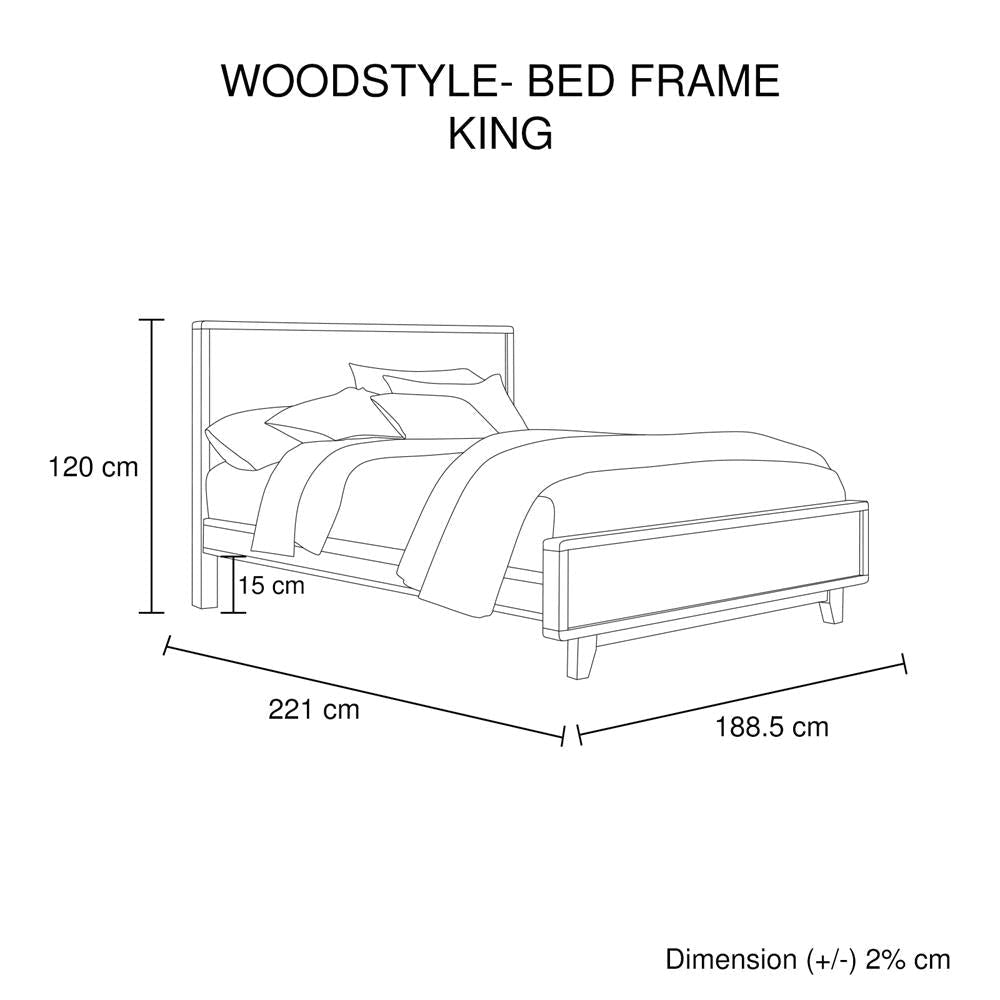 Bed Frame King Size Rustic Timber Fast shipping On sale