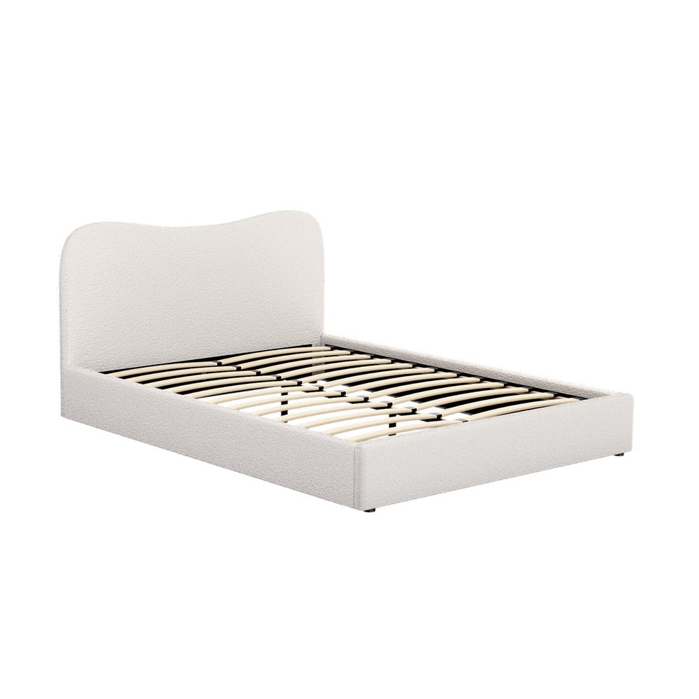 Bed Frame Queen Size Boucle DARA Fast shipping On sale