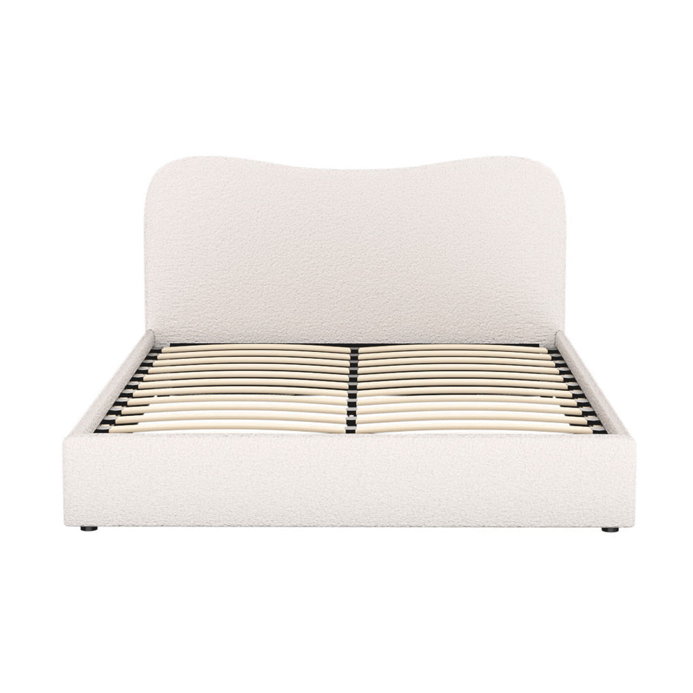 Bed Frame Queen Size Boucle DARA Fast shipping On sale