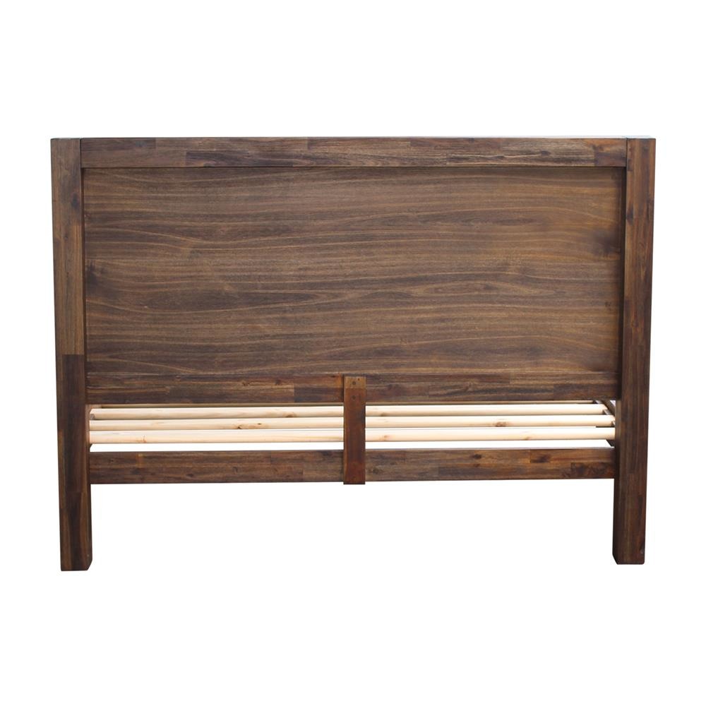 Bed Frame Queen Size in Solid Wood Veneered Acacia Bedroom Timber Slat Chocolate Fast shipping On sale