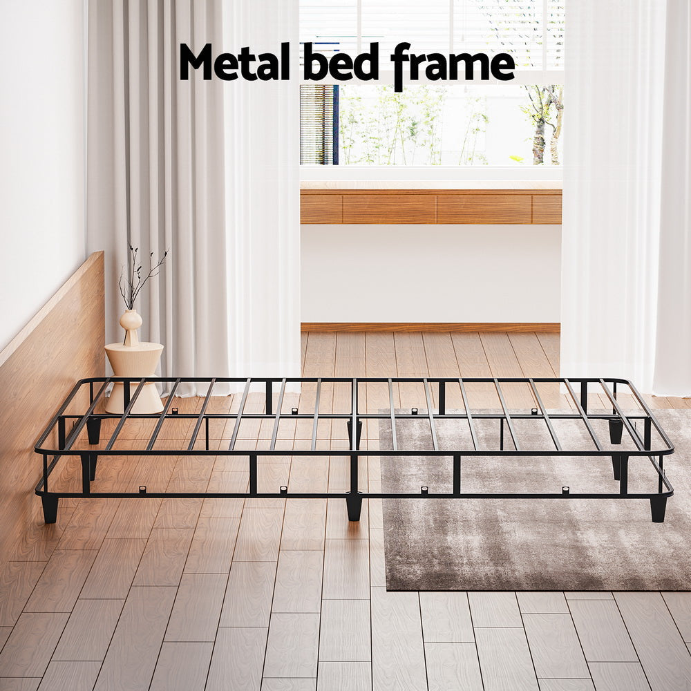 Bed Frame Queen Size Metal Grey MASON Fast shipping On sale