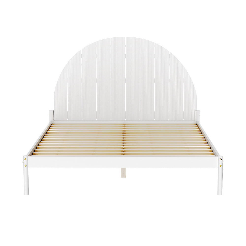 Bed Frame Queen Size Wooden White DALY Fast shipping On sale