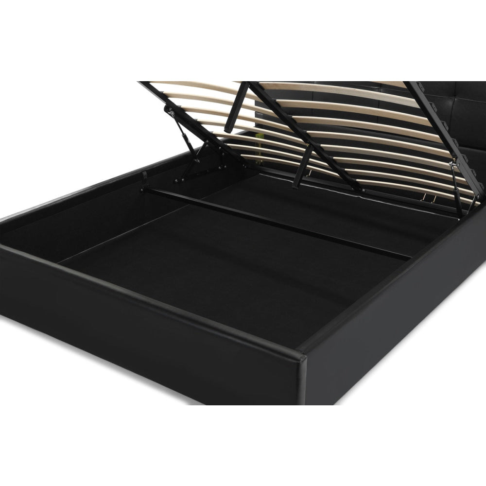 Bed Frame Siena Gas Lift Collection Black Queen Fast shipping On sale