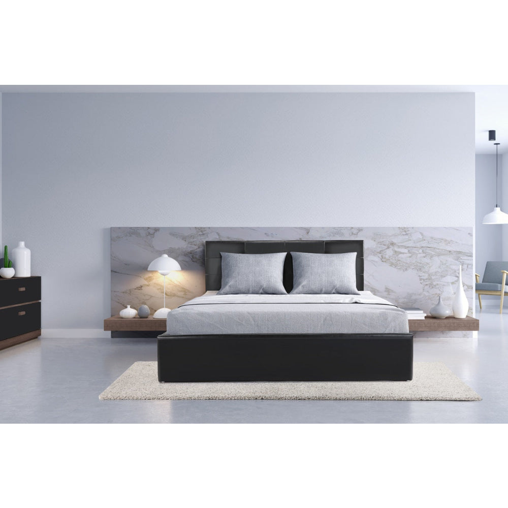 Bed Frame Siena Gas Lift Collection Black Queen Fast shipping On sale