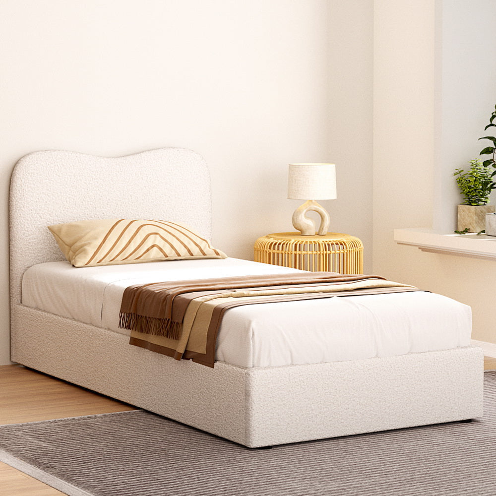 Bed Frame Single Size Boucle DARA Fast shipping On sale