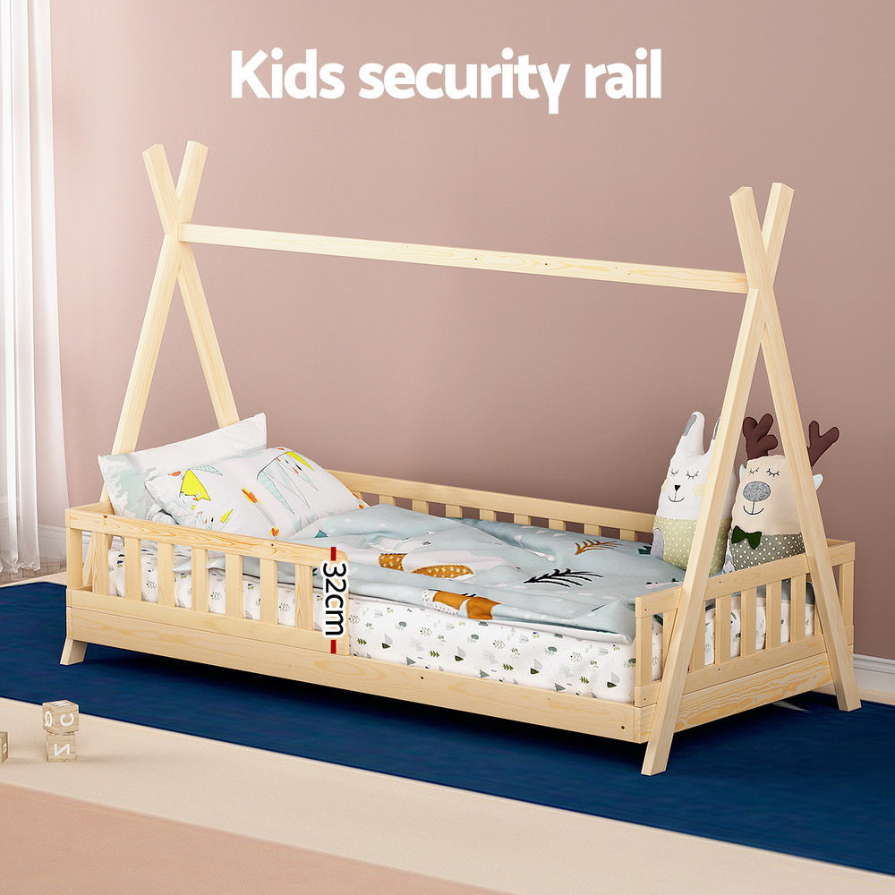 Bed Frame Wooden Kids House Frames Oak PUAH Fast shipping On sale