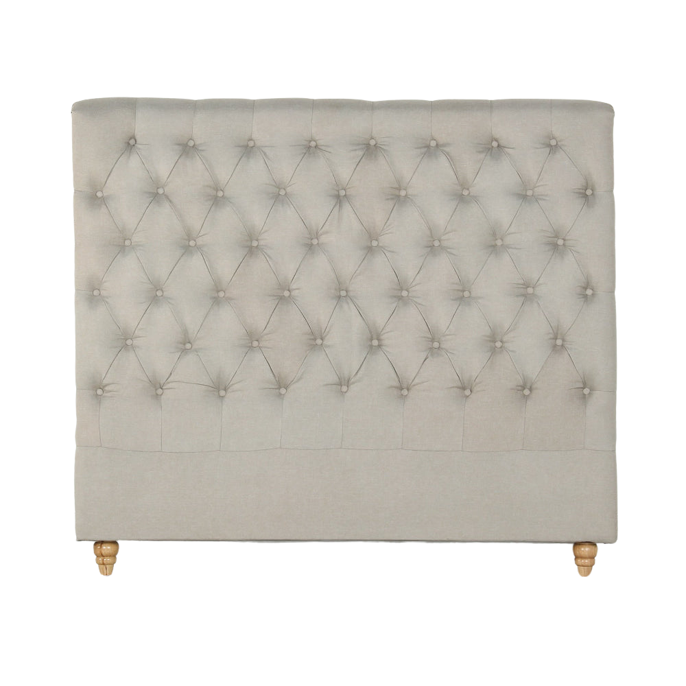 Bed Head Double Size French Provincial Headboard Upholsterd Fabric Beige Frame Fast shipping On sale