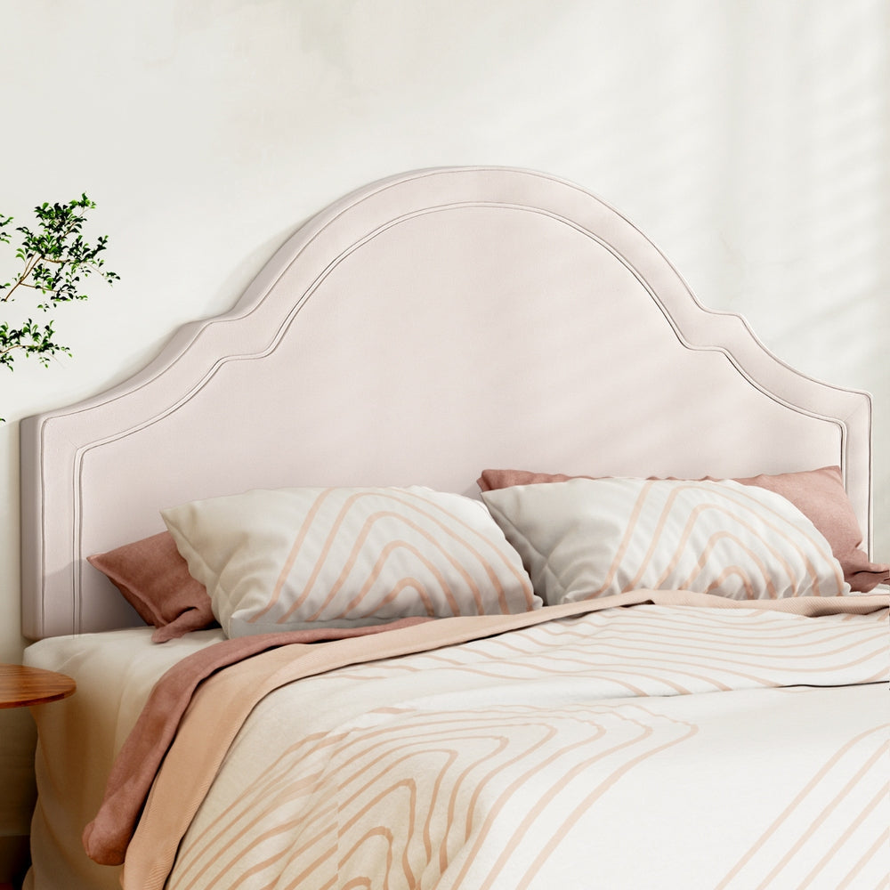 Bed Head Headboard King Velvet IRIS Beige Fast shipping On sale