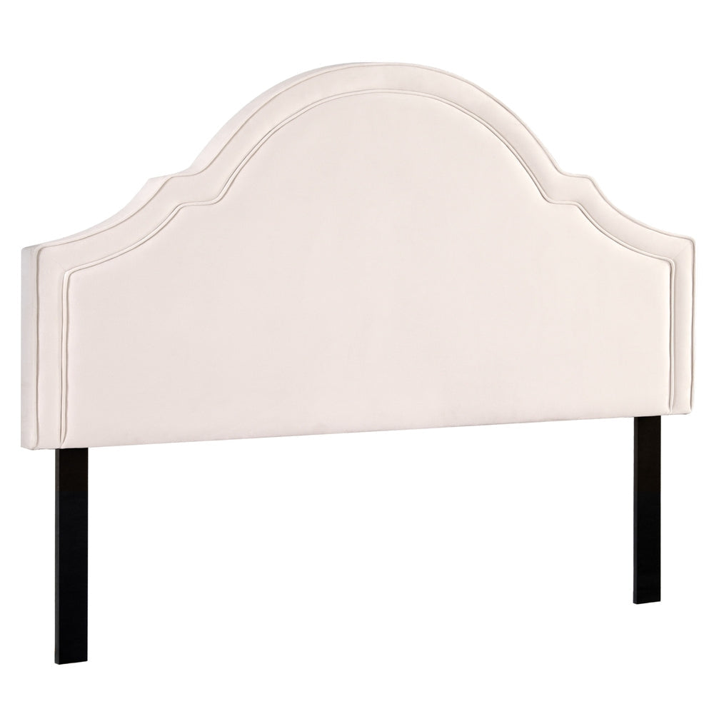 Bed Head Headboard King Velvet IRIS Beige Fast shipping On sale