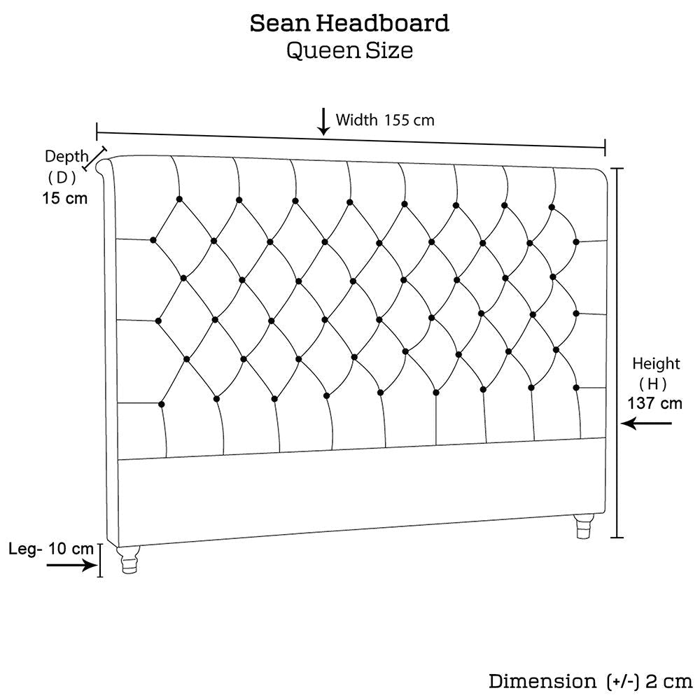 Bed Head Queen Size French Provincial Headboard Upholsterd Fabric Charcoal Frame Fast shipping On sale