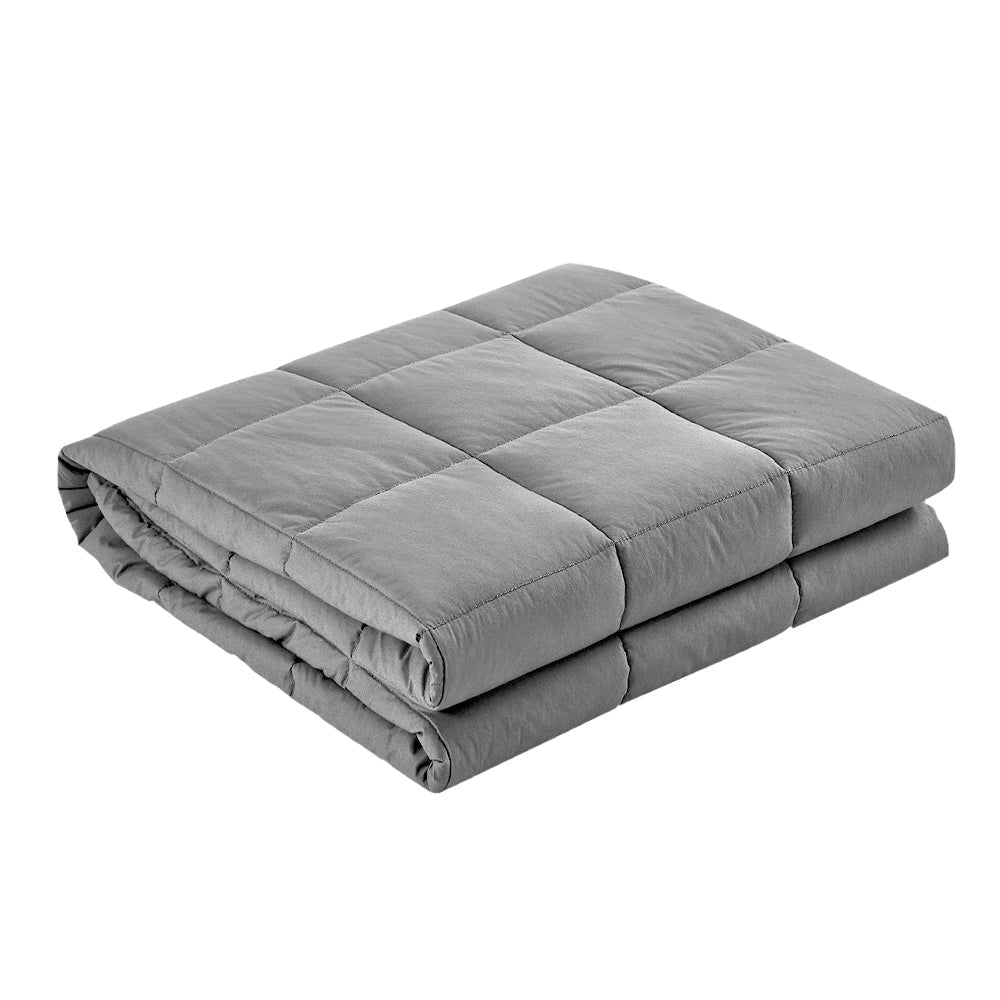 Bedding 7KG Microfibre Weighted Gravity Blanket Relaxing Calming Adult Light Grey Fast shipping On sale