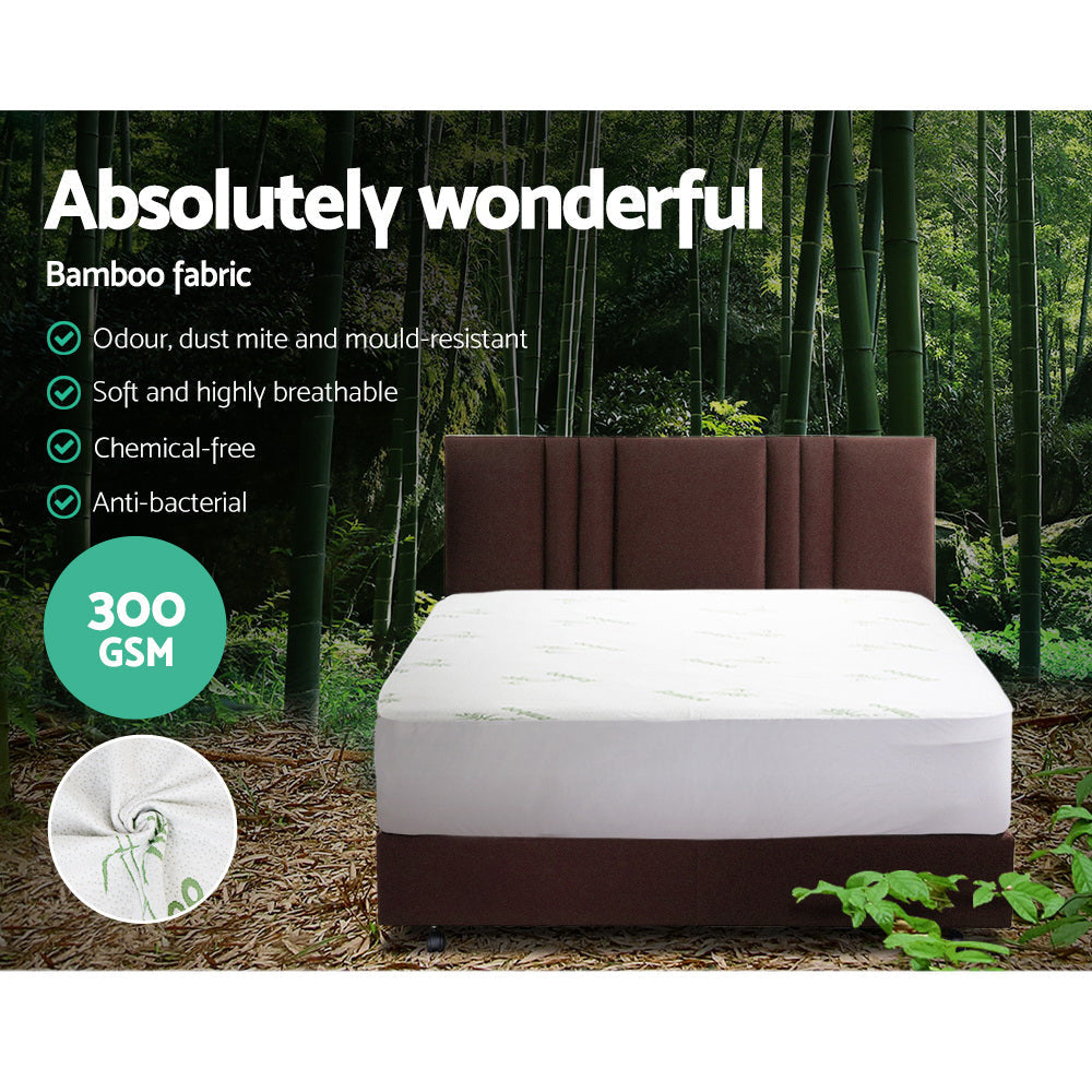 Bedding Bamboo Mattress Protector Single Fast shipping On sale