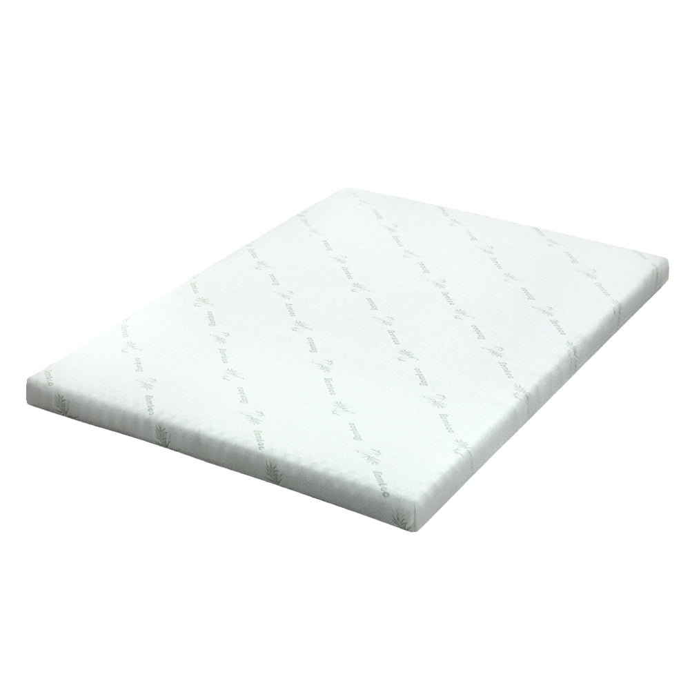 Bedding Cool Gel Memory Foam Mattress Topper w/Bamboo Cover 8cm - Queen Fast shipping On sale