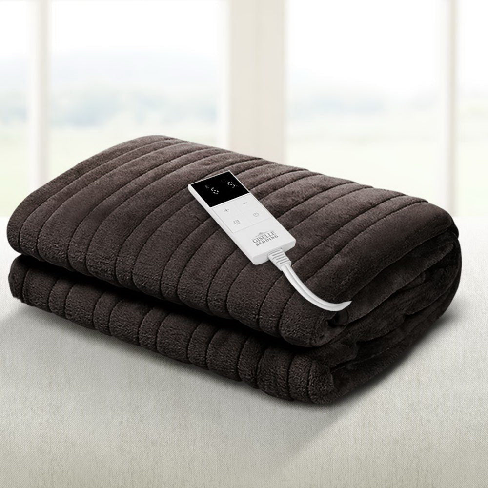 Bedding Electric Throw Blanket - Chocolate Fast shipping On sale