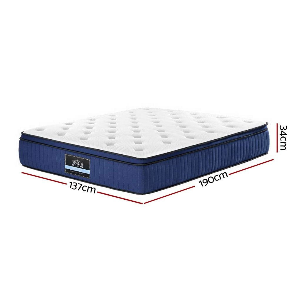 Bedding Franky Euro Top Cool Gel Pocket Spring Mattress 34cm Thick – Double Fast shipping On sale