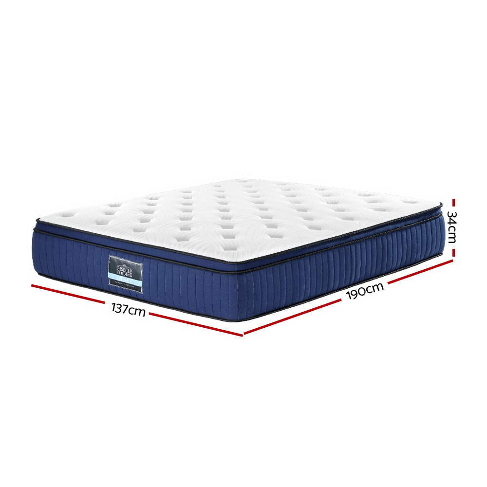 Bedding Franky Euro Top Cool Gel Pocket Spring Mattress 34cm Thick – Double Fast shipping On sale