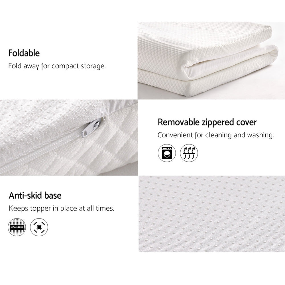 Bedding Memory Foam Mattress Topper w/Cover 8cm - Double Fast shipping On sale