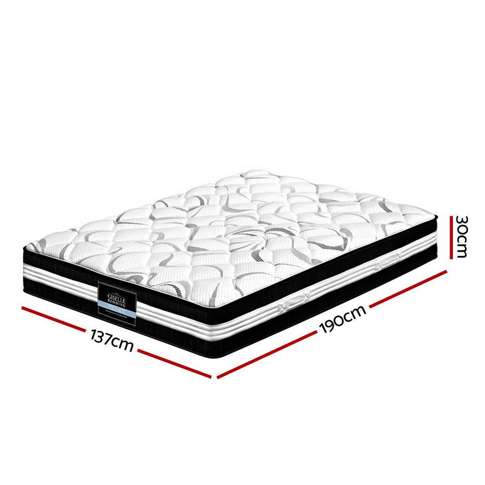 Bedding Mykonos Euro Top Pocket Spring Mattress 30cm Thick – Double Fast shipping On sale