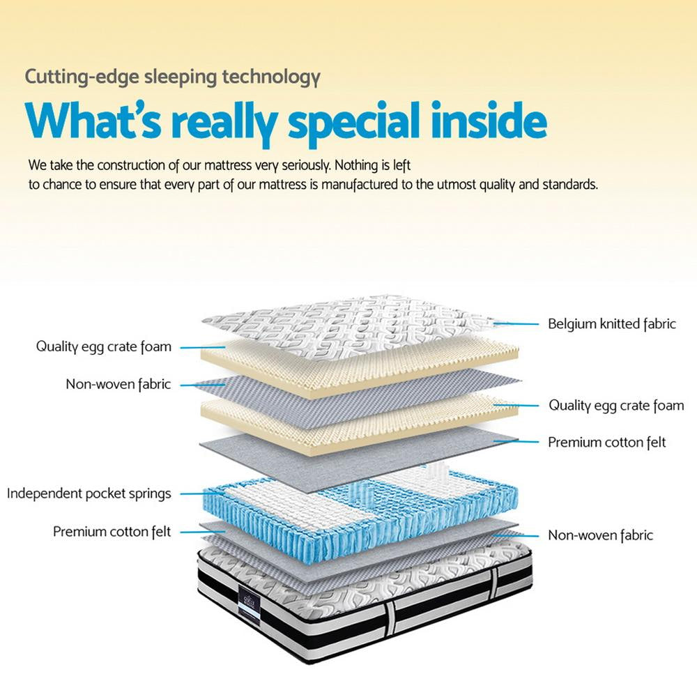 Bedding Rumba Tight Top Pocket Spring Mattress 24cm Thick – Single Fast shipping On sale
