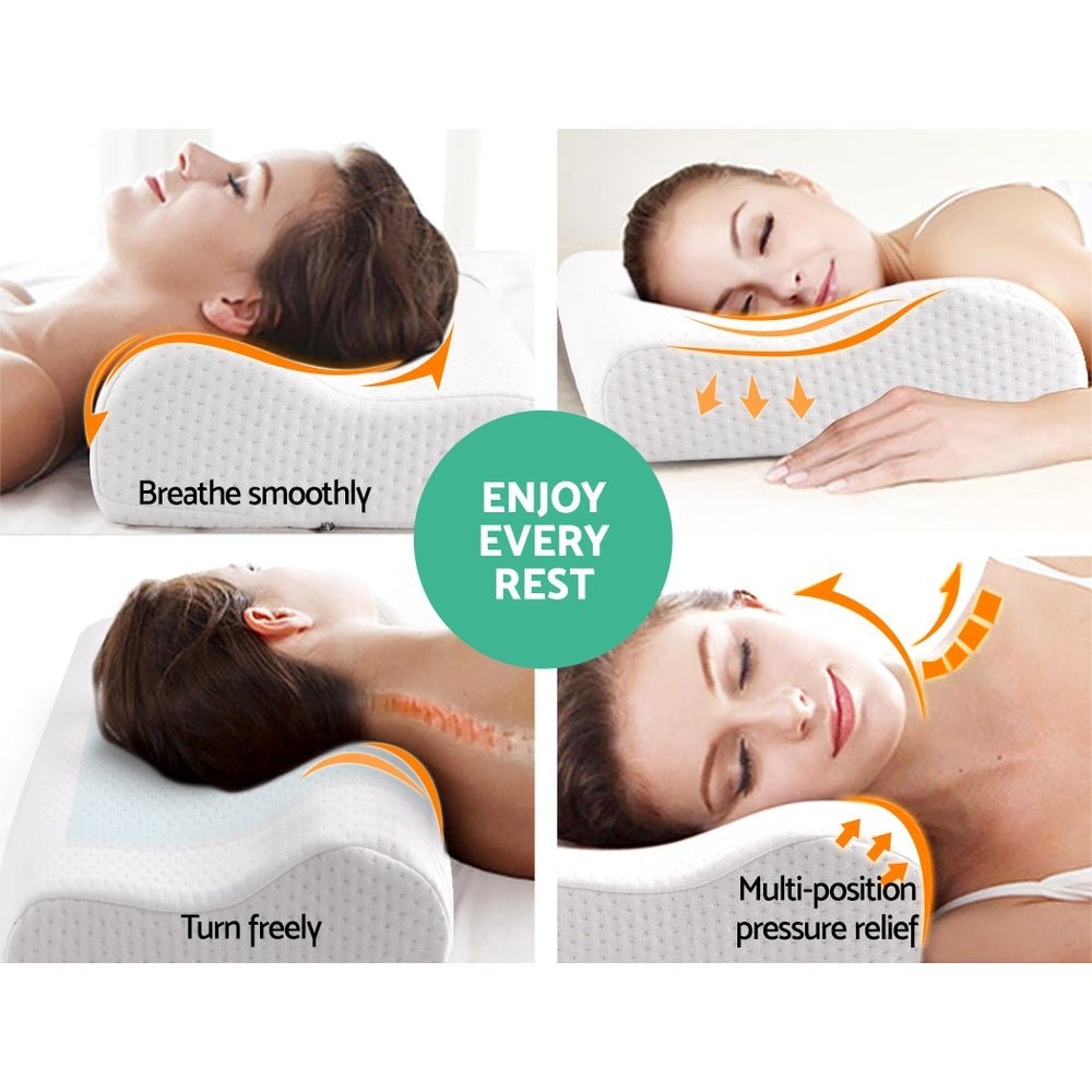 Bedding Set of 2 Cool Gel Memory Foam Pillows Pillow Fast shipping On sale
