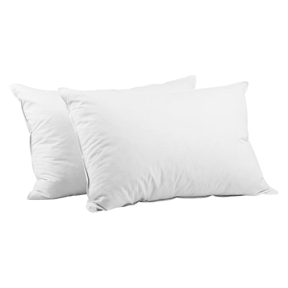 Bedding Set of 2 Duck Down Pillow - White Fast shipping On sale